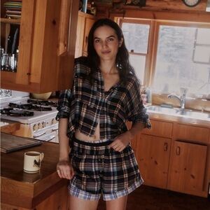 Free People Intimately Wrapped In Flannel Pajama Set BNWT size medium